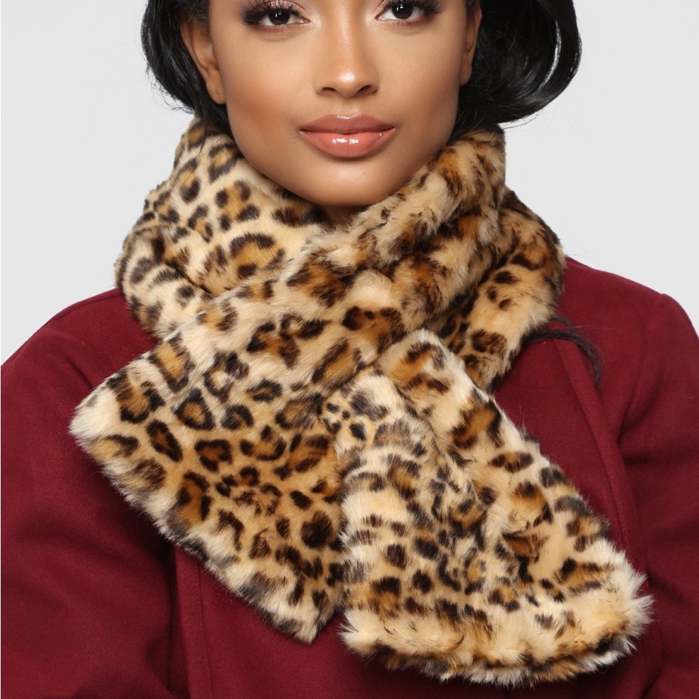 Fashion Nova | Fur Leopard Scarf